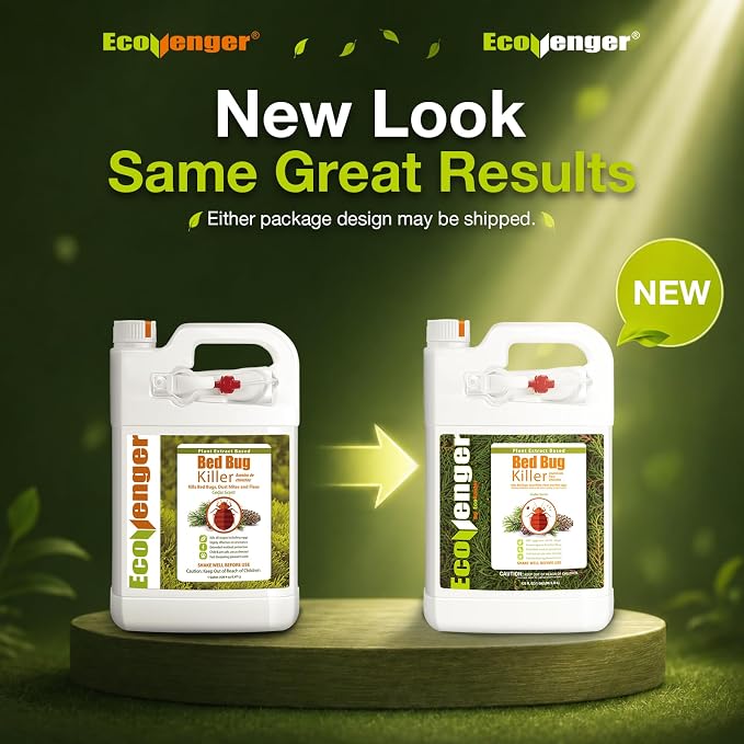 EcoVenger Bed Bug Killer with Remote Sprayer 1 Gal - Kills 100% All Stages on Contact- Kills Resistant Bugs- Kills Eggs- 14 Day Residual Protection- Non-Toxic- Child & Pet Friendly