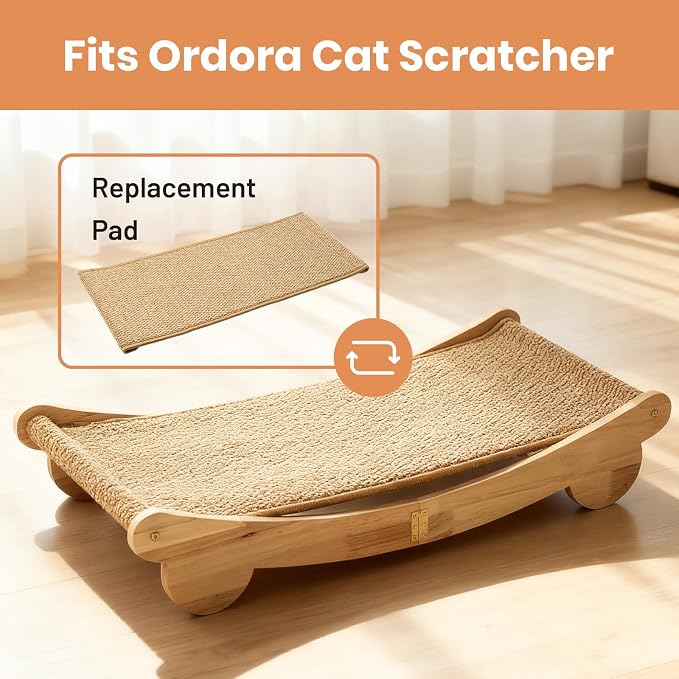 Extra Large Cat Scratcher Mat - Sisal-Style Scratching Rug for Indoor Cats | 31.5 x 14 in Upgrade Soft Sisal Horizontal Cat Floor Scratching Pad, Cat Scratching Rug Protect Furniture