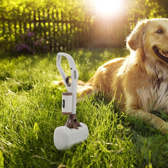 Veemoon Heavy Duty Dog Poop Scooper with Long Handle and Abs Material, Versatile Pet Waste Picker for Outdoor Activities and Neighborhood Use, User-Friendly Pooper Scooper for Small