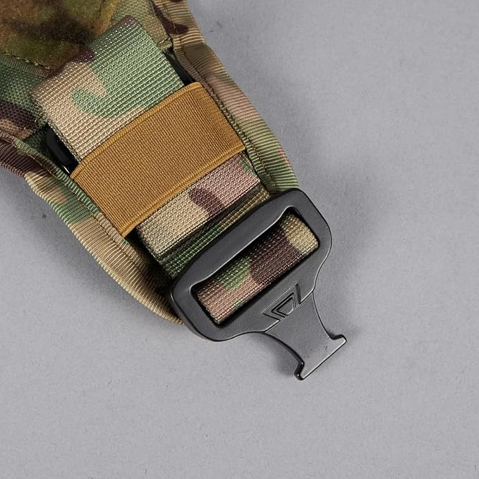 WOLFpak Tactical Dog Vest Harness No Pull Breathable MOLLE(Camo, X-Large) | Dual Grab Handles, 1000D Nylon, Four-Point Adjustment, MOLLE Attachment Panels, Three Storage Pockets, Metal Alloy Buckles