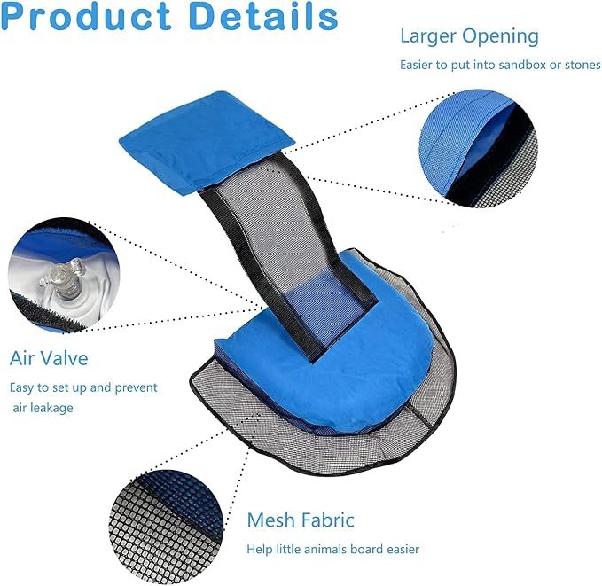 2-Pack Animal Saving Escape Ramp - Frog Floating Ramp Rescues, Pool & Spa Accessories & Tools, Saving All Small Animals Entering The Pool | Frog Saver for Swimming Pool, Pool & Spa Accessories & Tools, Saving All Small Animals Entering The Pool
