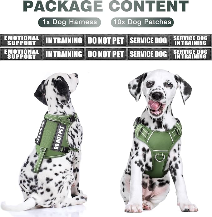 Tactical Dog Harness, No Pull Dog Harness for Medium Large Dogs with Handle & Molle, Military Service Dog Vest Harness in Training Pet Harness for Small Dogs