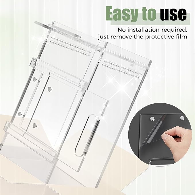 Pre-Assembled Jumping Spider Enclosure 3x3x6 Inch Acrylic Spider Cage Insect Terrarium Bug Enclosure Tarantula Enclosure Reptile Terrarium for Snail, Mantis, Lizard, and Small Reptiles