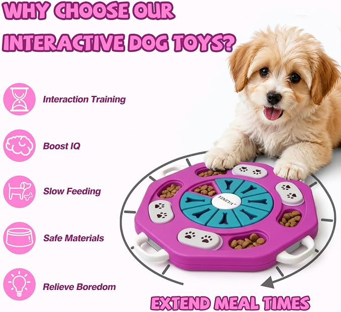 YINEYA Dog Puzzle Toy, Enrichment Toys for Dogs Training IQ & Treat Brain Games, Dog Toys to Keep Them Busy, Mental Stimulation for Dogs, Puppy Toy for Treat Dispensing, Puzzle for Small, Medium, Cats