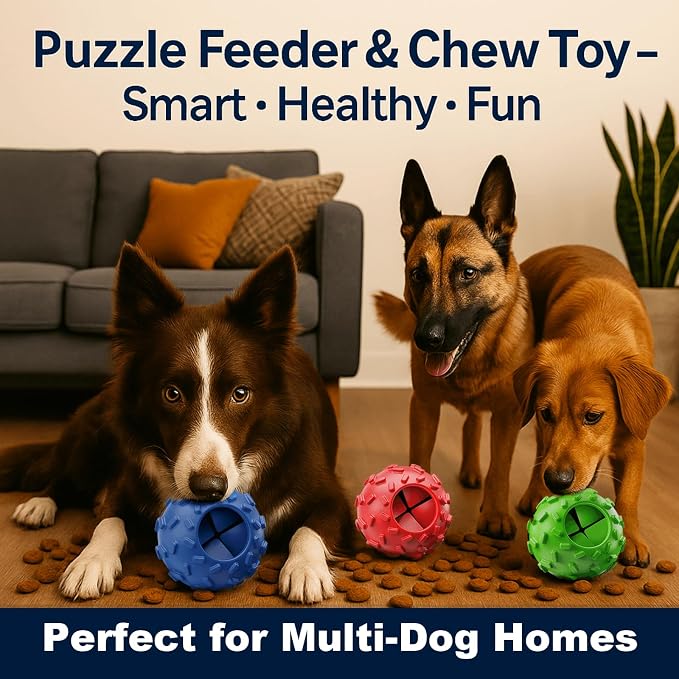 Interactive Dog Chew Toy for Small – Durable Treat Dispensing Puzzle Toy, Tough Enrichment Toy for Aggressive Chewers, Teeth Cleaning & Mental Stimulation Training Toy, Perfect for Boredom Relief