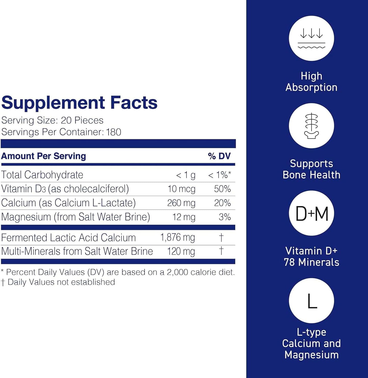 Umeken Mineral L-Cal Calcium with Vitamin D3, 6 Month Supply, Water Soluble Ball Format with Magnesium & Minerals, Fast Absorbing Calcium Magnesium D3 Supplement, 3,600 Balls, 360g, Pack of 1