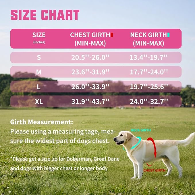 AUROTH Dog Harness and Leash Set for Medium Sized Dog, No Pull Dog Vest | with 5.25FT Dog Leash, Breathable Soft Padded, No choke, Reflective Tactical, Easy to Put on & Take Off - Pink Camo Medium