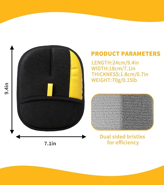 Pet Hair Removal Glove .Upgraded Thickened Reusable Electrostatic Pet Hair Remover Glove Tool .Dogs & Cats pet hair glove.Used for Sofas, Bed Sheets, Carpets, Clothes, Curtains and Car Seats.