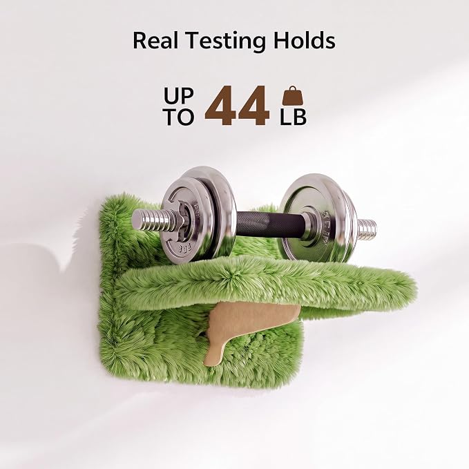 9-in-1 Cat Wall Shelves, Cat Wall Furniture Set with Bridge, Green | Wall Mounted Cats Shelf for Space-Saving, Multi-Level Cat Climbing Systems for 16 Inch Drywall, with Scratching Posts, Condos