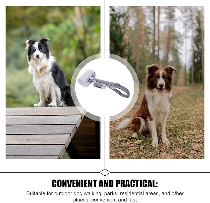 Toyvian Heavy Duty Pooper Scooper for Large Dogs with Long Handle Portable Dog Poop Picker Waste Scoop Tool for Outdoor Pet Cleanup Gray