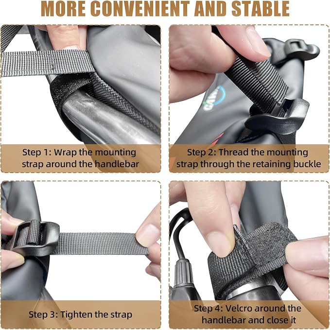 Upgrade Motorcycle Handlebar Bag, Universal Waterproof Motorcycle Tool Bag, Bicycle Front Storage Bag Fit for SURRON LIGHT BEE X, S X160, X260, Talaria Sting Segway Electric Dirt Bike