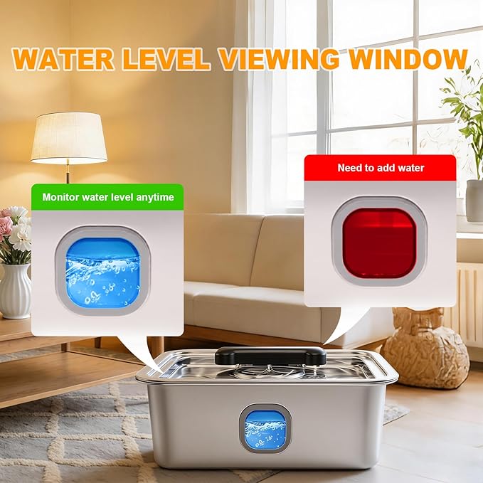 15L Water Fountain for Large Dogs,Ultra-Quiet Stainless Steel Dog Bowl Automatic Pump Drinking Dispenser with Filter Fountains,Indoor Auto Filters Pet Bowls for Cats with for Dog Multi-Pet