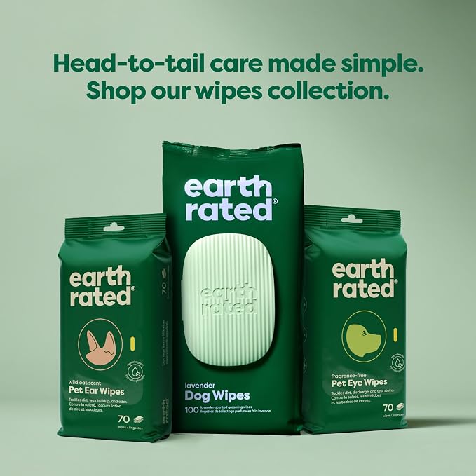 Earth Rated Dog Walking Essentials Bundle - Includes 600 Dog Waste Bags with Handles and 400 Dog Grooming Wipes, Lavender-Scented