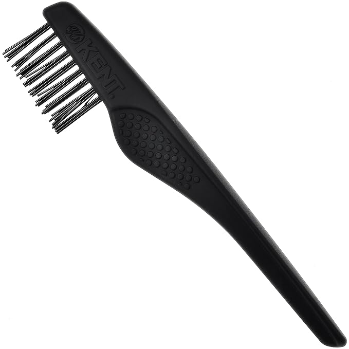 Kent LPC2 Hair Brush Cleaning Tool and Hairbrush Cleaner Rake for Hair Removal, and Brush Rake for Removing Hairs and Dandruff from Brushes, Combs and Grooming Tools