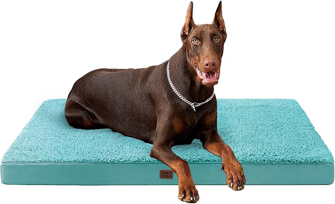 EHEYCIGA Orthopedic Dog Bed Extra Large with Removable Washable Cover, 47IN | Egg Crate Foam Support, Durable Oxford fabric, Non-Slip Bottom, Machine Washable, Soft Waterproof Plush Pet Bed Mat For Crate