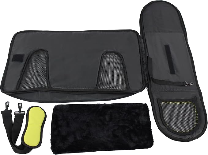 EliteField Deluxe Soft Pet Carrier (3 Year Warranty, Airline Approved), Multiple Sizes and Colors Available (20" L x 11" W x 11" H, Black+Lemon Green)
