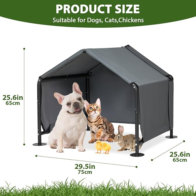 Dog Shade for Outside - Dog Tent Pet Canopy Dog House for Small Dog | Outdoor Dog Kennel for Small Dog,29.5x25.6x25.6 inch Sun Rain Pet Canopy House,Waterproof Pet Sahde Shelter for Small Animal