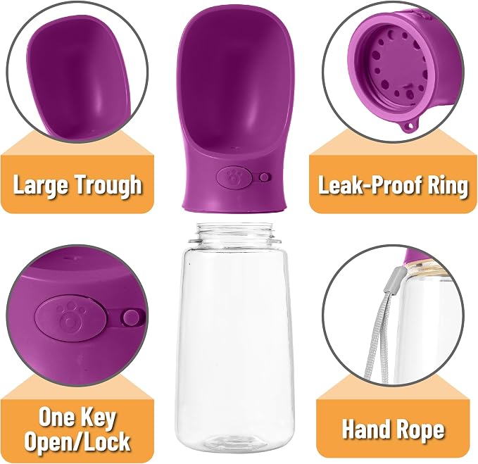Mr. Pen- Portable Dog Water Bottle, 19 oz, Large | Leak Proof Puppy Water Dispenser with Drinking Feeder for Pets, Outdoor Walking, Hiking, Travel, Not Dishwasher Safe