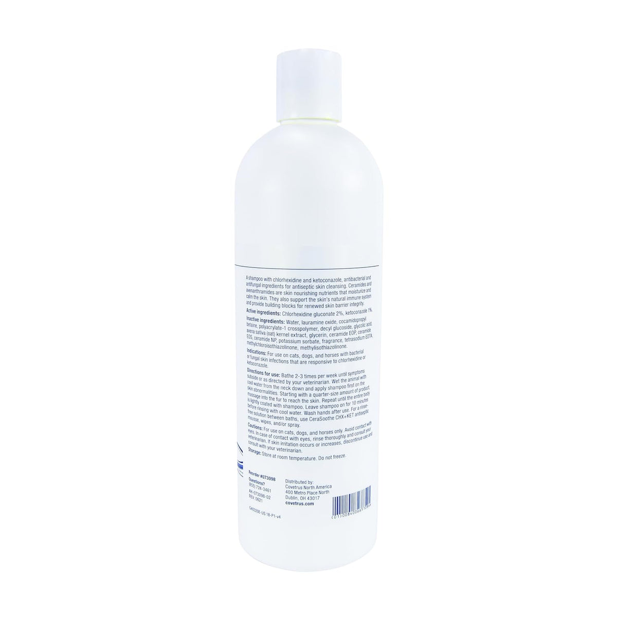CeraSoothe CHX+KET Antiseptic Shampoo for Dogs, Cats, and Horses - 16oz