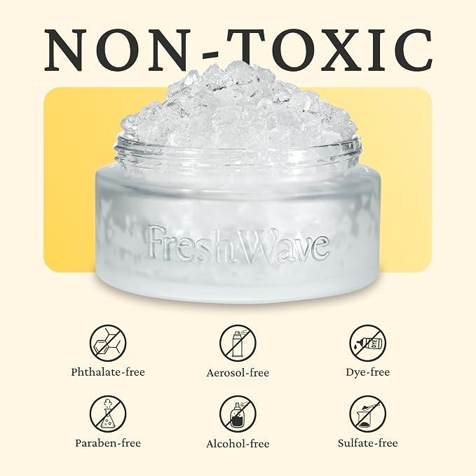 Fresh Wave Lemon Odor Removing Gel Refill, 63 oz. - Safer Odor Absorbers for Home, Natural Plant-Based Odor Eliminator, Every 15 oz. lasts 30-60 Days, For Cooking, Trash & Pets (Pack of 2)
