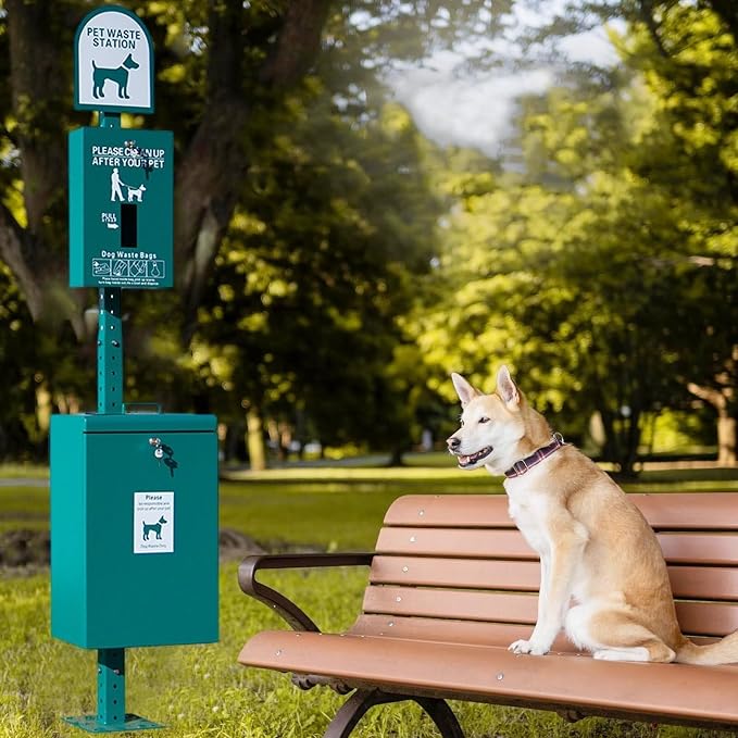 100 L Community Pet Feces Collectors Vertical,Floor Standing Square Outdoor Dog Waste Trash Commercial