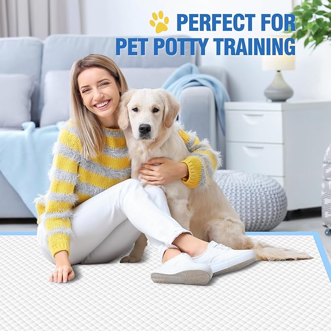 Dog Pee Pads Extra Large 30x36in 50 Counts, XXL Puppy Pads, Large Pee Pads for Dogs, Disposable Urine Dog Pads Doggie Pads, Thicken Pet Pads for Dogs Cats Rabbits