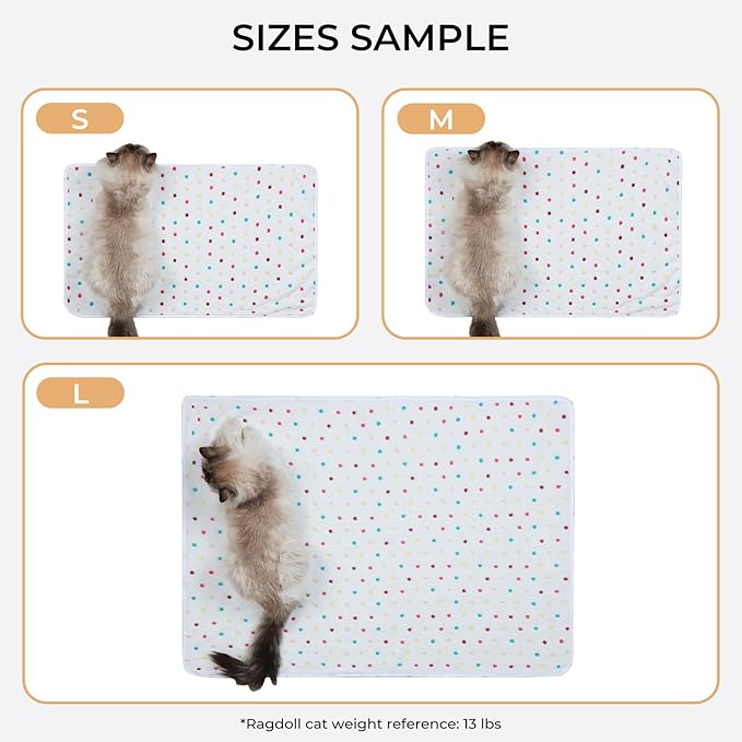 Luciphia 1 Pack 3 Blankets Super Soft Cute Dot Pattern Pet Blanket Flannel Throw for Dog Puppy Cat Large(41x31), Brown