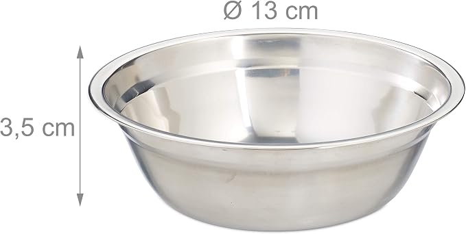 Relaxdays Cast Iron Feeding Station for Cats & Dogs, 3 Stainless Steel Bowls, Antique, Handle, Outdoor, Dark Brown, 37 x 31.5 x 30 cm