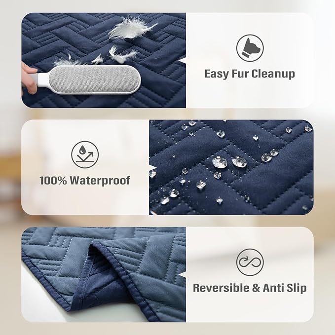 BOCTOPUG Dog Bed Cover for Pets - Blankets Rug Pads for Couch Protection Waterproof Bed Covers Dog Blanket Furniture Protector Reusable Changing Pad