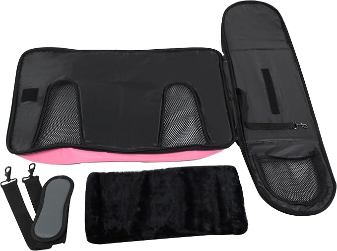 EliteField Deluxe Soft Pet Carrier (3 Year Warranty, Airline Approved), Multiple Sizes and Colors Available (18" L x 10" W x 11" H, Pink+Gray)