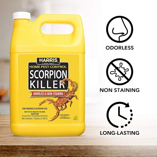 Harris Scorpion Killer, Liquid Spray with Odorless and Non-Staining Extended Residual Kill Formula (Gallon) 128 Fl Oz