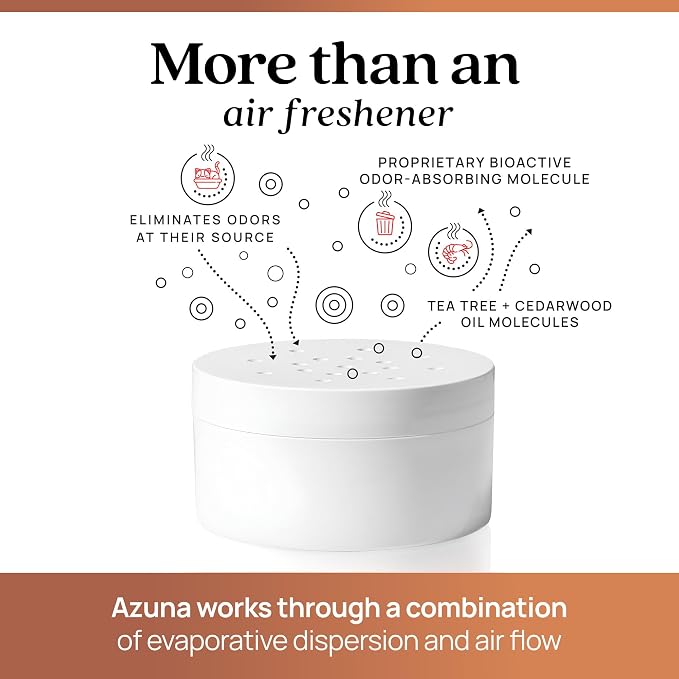 Azuna Pet Odor Eliminator for Strong Odor Gel | Plant Powered Australian Tea Tree Oil | Dog and Cat Room Deodorizer | Child and Pet Safe Air Fresheners for home | Cedarwood Scent | 8oz Pod