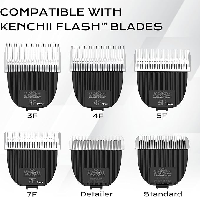 Kenchii Flash Dog Clippers for Grooming 4-in-1 Digital Cordless Cat & Dog Grooming Clipper for Pet Care, Precision Pet Grooming Trim, Shape, and Style Effortlessly, White