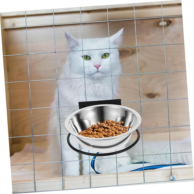 Stainless Steel Wall Bowl Elevated Pet Feeder for Outdoor Use Large Dog Bowls Easy Access