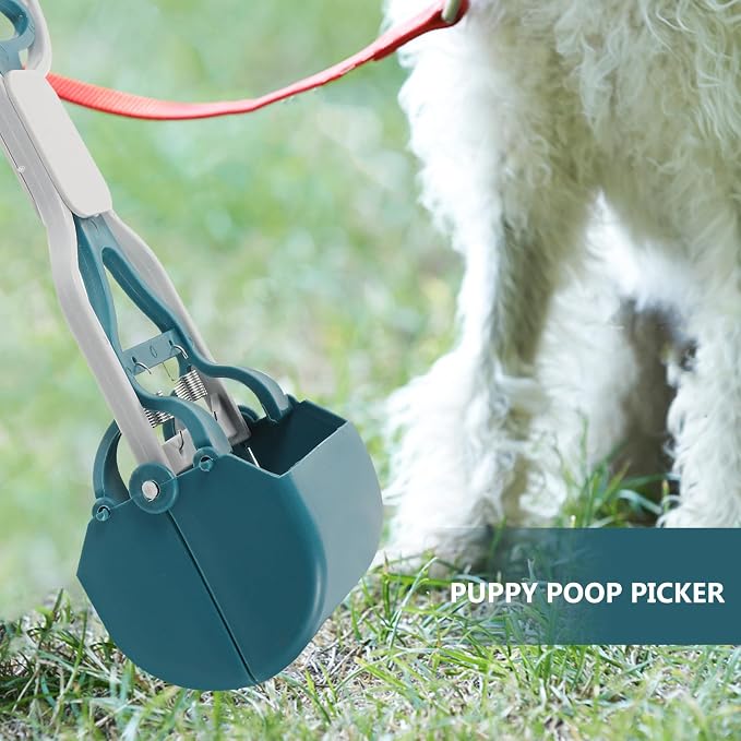 TOYANDONA Heavy-Duty Dog Pooper Scooper Wear-Resistant Litter Scoop Portable Dog Poop Grabber Avocado Green Puppy Outdoor Waste Cleanup
