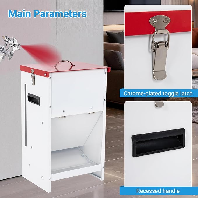 Automatic Dog Feeder, 2 PCS 15LBS Capacity Auto Gravity Dispenser | Powder Coated Dog Feeder, Waterproof for Indoor & Outdoor Use, 10.2"L x 8.3"W x 19"H, Red and White