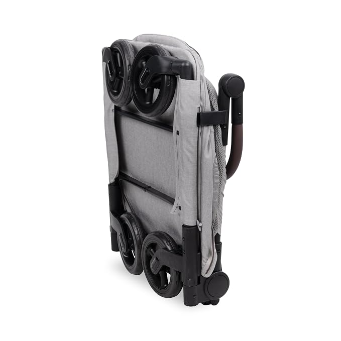WonderFold Hudson Pet Stroller for Medium Pets - super FLATFOLD: Even the Wheels Fold In - GRAY, MEDIUM