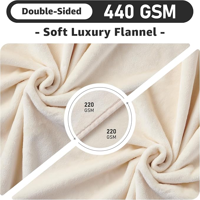 LOOBANI Waterproof Dog Blanket for Small Dogs, Pet Blanket 30" x 40", Beige | Double Side Liquid-Proof, Puppy Blanket for Dog Cat Bed, Crate, Playpen, Reversible Soft Flannel Couch Cover Throw