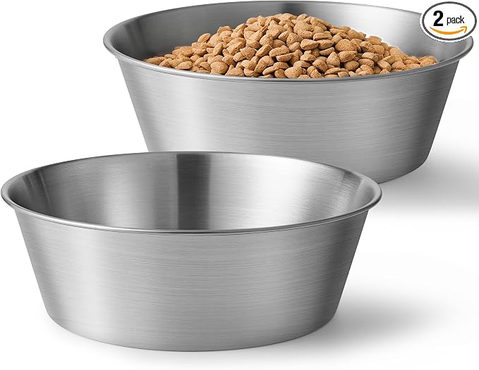 Heavy-Duty Stainless Steel Dog Bowl - Food Grade 304, Rustproof & BPA Free - Easy to Clean, Dishwasher Safe -Medium (48oz, 6 Cups) for Dogs 40-80lbs