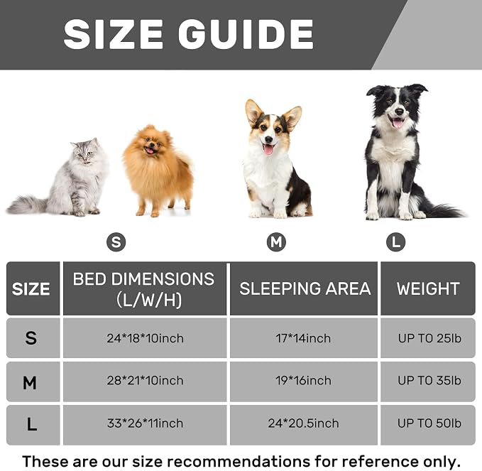 Hollypet Small Dog Large Cat Bed Puppy Couch Beds for Pets up to 25 lbs | Fluffy Dog Cat Couch Plush Soft Warming Pets Beds with Machine Washable Cover and Non-Slip Bottom