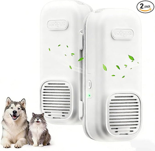 uahpet Cat Litter Deodorizer, No Ozone Air Purifier Plug in, Nano-Tech Cat Odor Eliminator for Litter Box, Filterless Odor Remover with 5ft Cord, Safe & Quiet Air Freshener for Pet Homes (2 Pack)