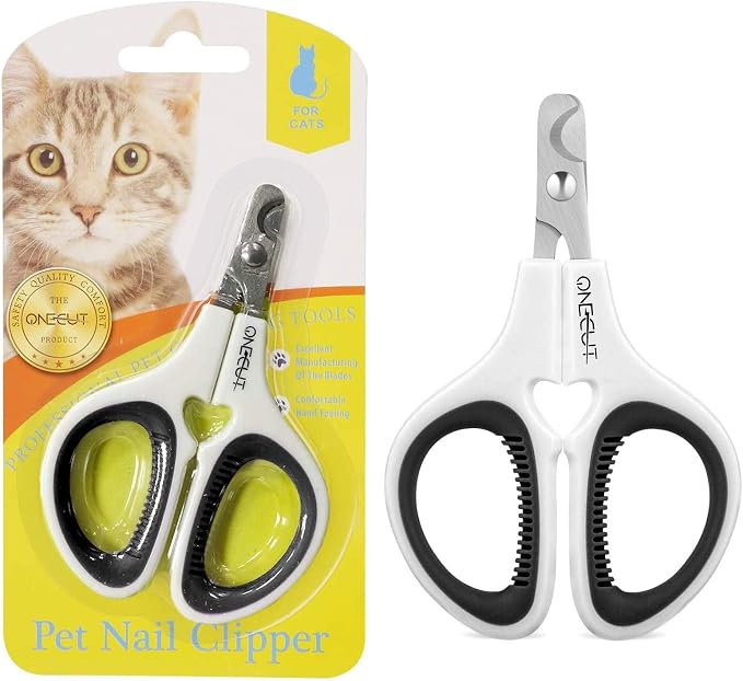Pet Nail Clippers, Update Version Cat & Kitten Claw Nail Clippers for Trimming, Professional Pet Nail Clippers Best for a Cat, Puppy,Rabbit, Kitten & Small Dog,Sharp & Safe (Black)