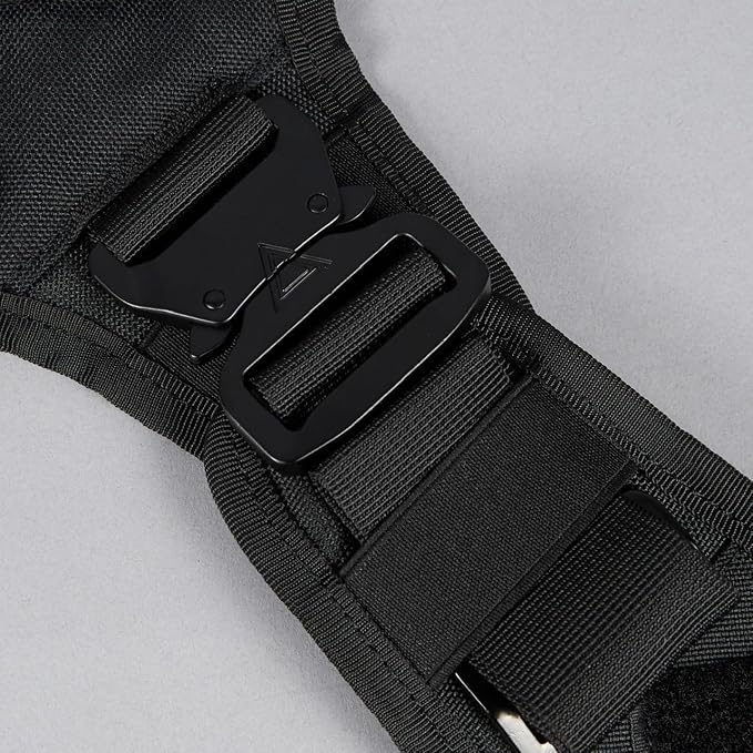 WOLFpak Tactical Dog Vest Harness No Pull Breathable MOLLE(Alpha Black, Large)