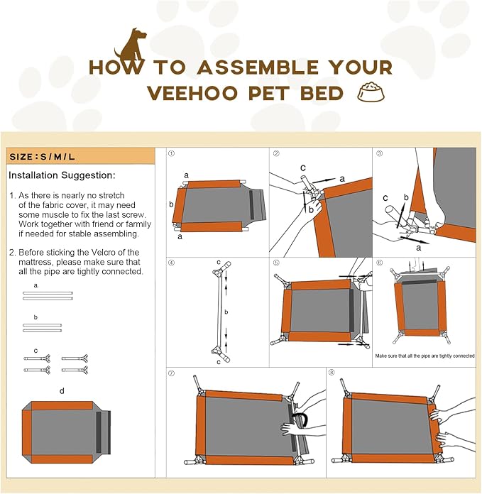 Veehoo Outdoor Elevated Dog Bed Large Sized Dogs, Cooling Raised Dog Cots | Off-ground training platform, portable camping hammock, breathable mesh, easy to clean, no-tool setup, 45"x33", Black Silver