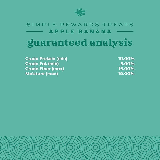 Oxbow Simple Rewards Apple Banana Treats, Timothy Hay Guinea Pig & Bunny Treats, Pet Snack, Made with Oxbow Guinea Pig Hay, Made in USA, Timothy for Rabbit, 3 oz Bag