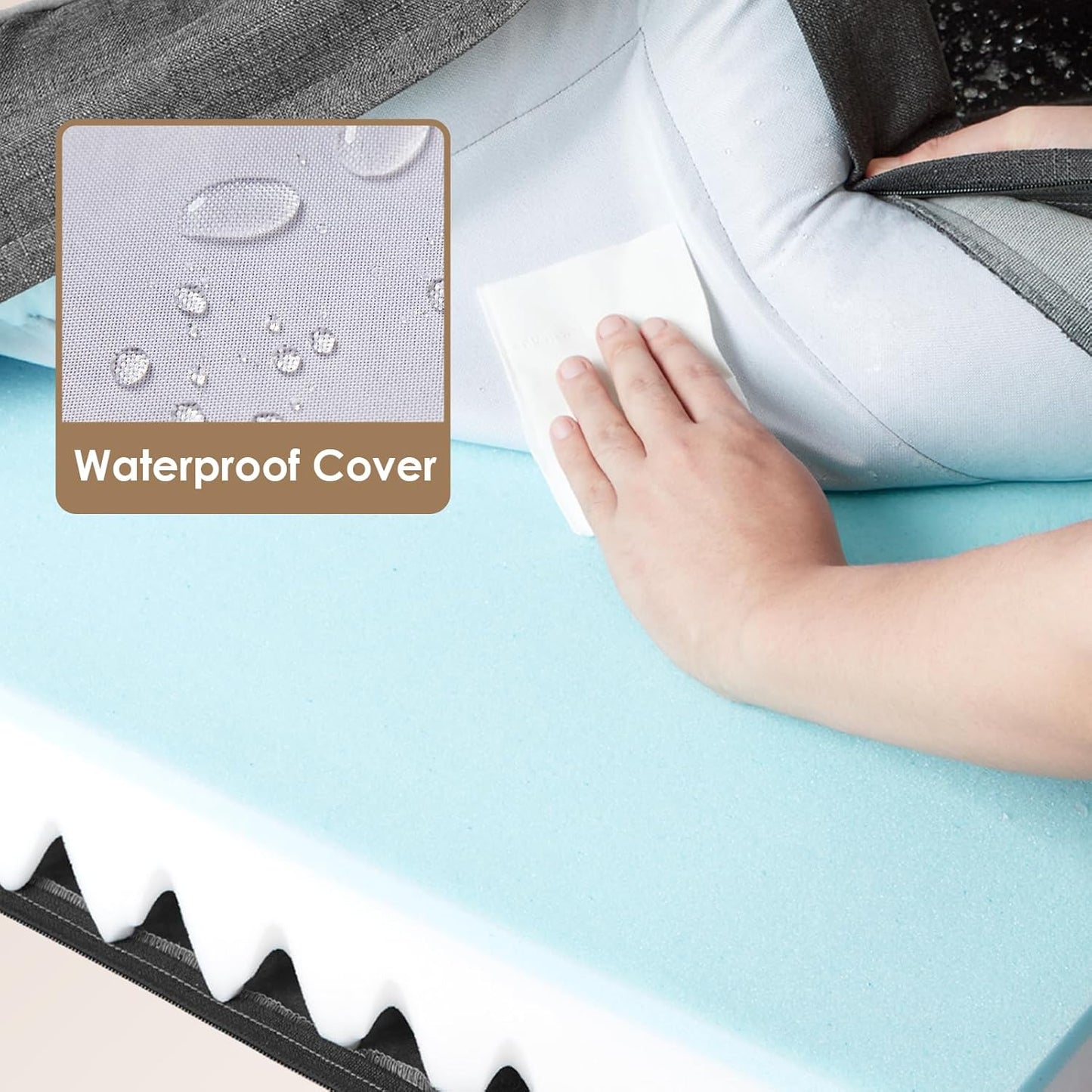 EHEYCIGA Orthopedic Dog Beds for Extra Large Dogs, Waterproof Memory Foam XL Pet Bed with Sides, Non-Slip Bottom and Egg-Crate Foam Big Dog Couch Bed with Washable Removable Cover, Dark Grey
