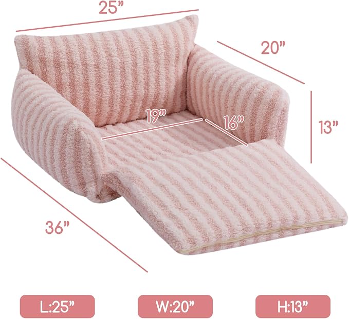 Hollypet Cat Bed Small Dog Orthopedic Couch Beds for Pets up to 20 lbs | Fluffy Multifunctional Double-Layer Warming Kitten Pet Couch Orthopedic Beds with Machine Washable Cover and Non-Slip Bottom