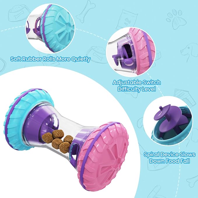 BoYoYo Interactive Dog Toys, Dog Puzzle Toys for Smart, Dog Enrichment Toy to Keep Them Busy, Rose