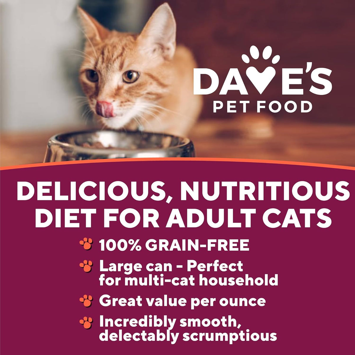 Dave's Pet Food Grain Free Wet Cat Food (Tuna & Chicken Dinner in Gravy), Naturally Healthy Canned, Added Vitamins & Minerals, Wheat & Wheat Gluten-Free, 13 oz (12 Pack)