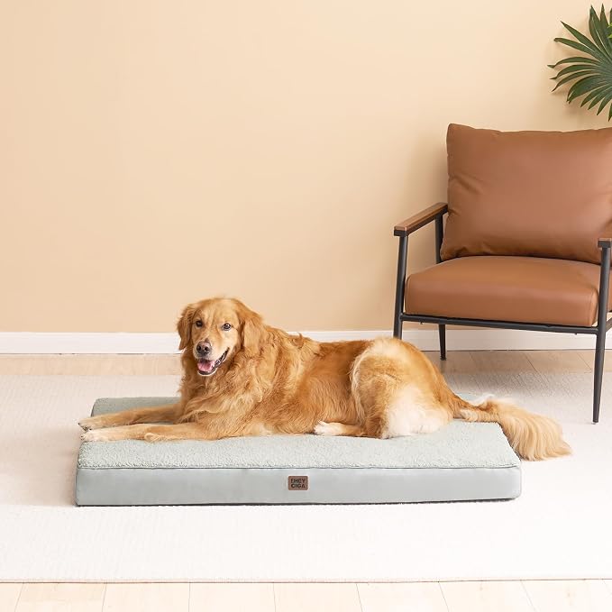 EHEYCIGA Orthopedic Dog Bed Extra Large with Removable Washable Cover, 41IN | Egg Crate Foam Support, Durable Oxford fabric, Non-Slip Bottom, Machine Washable, Soft Waterproof Plush Pet Bed Mat For Crate